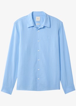 Calvin Klein Heren Regular fit overhemd in linnenblend in de kleur Lichtblauw