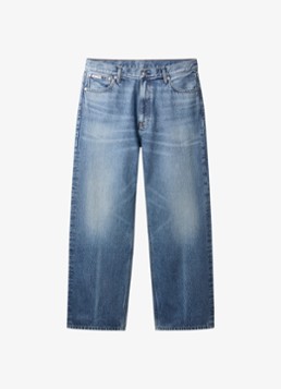 Calvin Klein Heren Wide leg jeans met steekzakken in de kleur Indigo