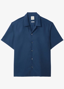 Calvin Klein Heren Overhemd met logoborduring in de kleur Denim