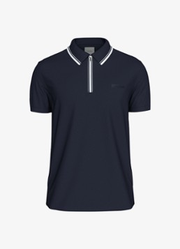 Calvin Klein Heren Regular fit polo met halve rits in de kleur Dark Sapphire-CEF