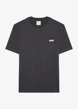 Calvin Klein Heren T-shirt met borstzak in de kleur Antraciet