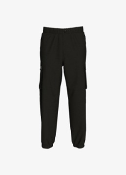 Calvin Klein Heren Tapered fit cargobroek met logo in de kleur Zwart