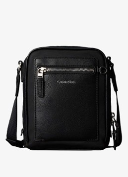 Calvin Klein Heren Crossbodytas met logo in de kleur Zwart