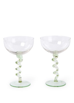 &Klevering Spiral coupe 30 cl set van 2 Lichtgroen - Deal