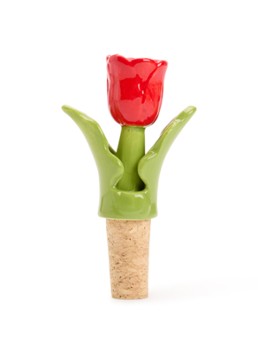 &Klevering Tulip wijnstopper Rood - Deal