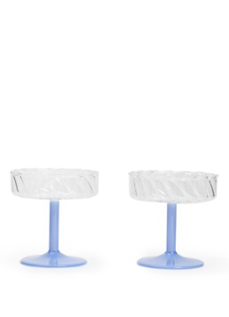 &Klevering Twirl coupe 20 cl set van 2 Blauw - Deal