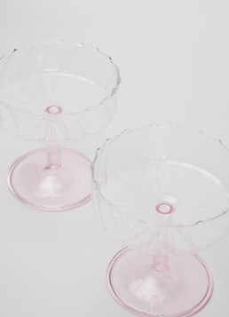 &Klevering Twirl coupe 20 cl set van 2 Roze - Deal