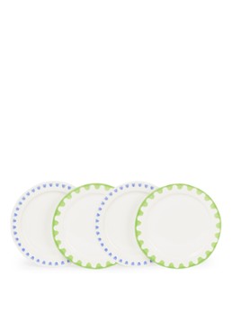 &Klevering Folk ontbijtbord 22,5 cm set van 4 Wit - Deal