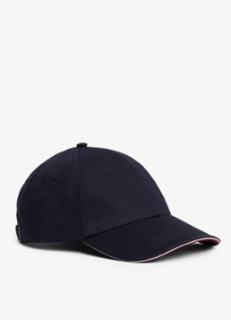 Tommy Hilfiger Heren Pet met logo in de kleur Donkerblauw