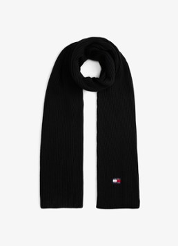 Tommy Hilfiger Heren Heritage sjaal met logo in de kleur Zwart