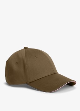 Tommy Hilfiger Heren Pet met logo in de kleur Khaki