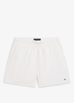 Tommy Hilfiger Heren Zwemshorts met logo in de kleur Gebroken wit