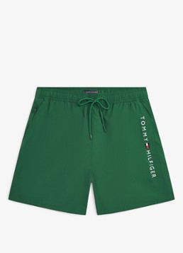 Tommy Hilfiger Heren Zwemshorts met logo in de kleur Groen