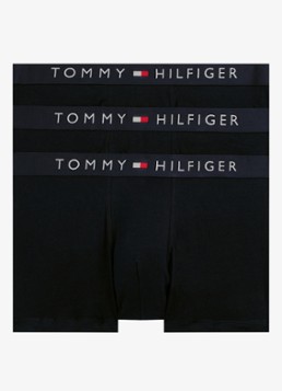 Tommy Hilfiger Heren Original boxershorts met logoband in 3-pack in de kleur Middenblauw