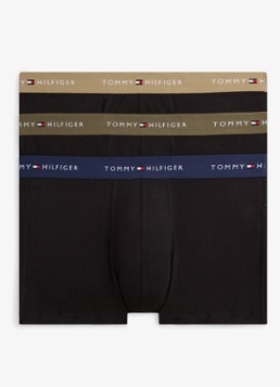 Tommy Hilfiger Heren Boxershorts met logoband in 3-pack in de kleur Blauw