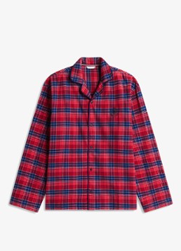 Tommy Hilfiger Heren Pyjamaset met ruitdessin 2-delig in de kleur Check Global Stp Medium Red-0QJ