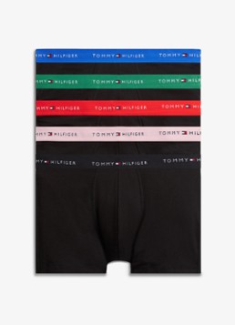 Tommy Hilfiger Heren Boxershorts met logoband in 4-pack in de kleur Zwart