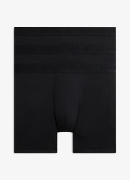 Tommy Hilfiger Heren Boxershorts met logoband in 3-pack in de kleur Zwart