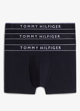 Tommy Hilfiger Heren Boxershorts met logoband in 3-pack in de kleur Donkerblauw
