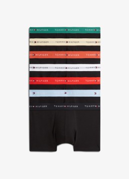 Tommy Hilfiger Heren Boxershorts met logoband in 6-pack in de kleur Multicolor