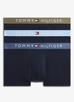 Tommy Hilfiger Heren Boxershorts met logoband in 3-pack in de kleur Zwart
