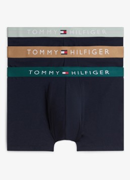 Tommy Hilfiger Heren Boxershort van katoen met logoband 3-pack in de kleur Zwart