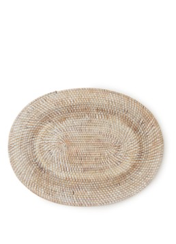 Tiseco Placemat van rotan 40 x 30 cm Wit - Deal