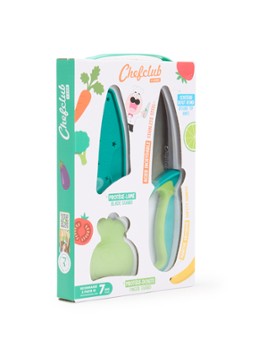 Chefclub Kindermes met vingerbeschermer 23 cm Groen - Deal