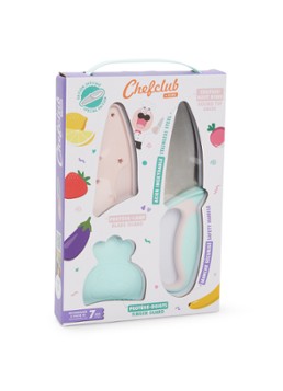 Chefclub Kindermes met vingerbeschermer 23 cm Lichtroze - Deal