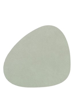 LIND DNA Glass Mat Curve onderzetter van leer Lichtgroen - Deal