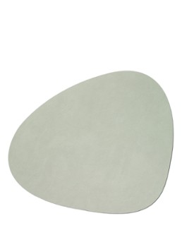 LIND DNA Table Mat Curve placemat van leer 37 x 44 cm Olijfgroen - Deal