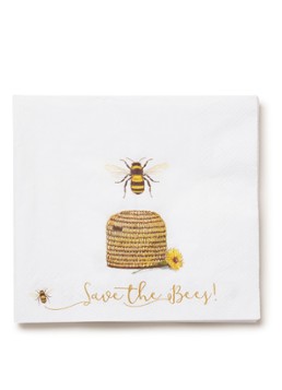Ihr Ideal Home Save The Bees servetten 33 x 33 cm Wit - Deal