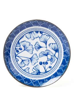 Tokyo Design Studio Flora Japonica Ginkgo gebaksbordje 16 cm Donkerblauw - Deal