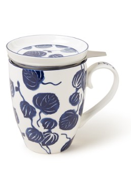 Tokyo Design Studio Flora Japonica Ivy mok met theezeef 3-delig Wit - Deal