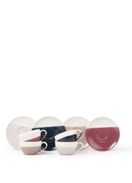 Royal Doulton Coffee Studio cappuccino kop en schotel 25,5 cl set van 4 Wit - Deal