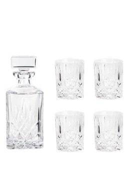 Royal Doulton Whiskey karaf met glazen set van 5 Transparant - Deal