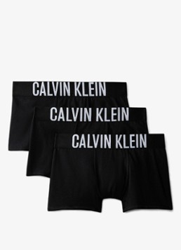 Calvin Klein Jongens Intense power boxer met logoband in 3-pack in de kleur Zwart