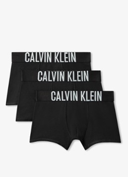Calvin Klein Jongens Intense power boxer met logoband in 3-pack in de kleur Zwart
