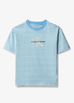 Calvin Klein Meisjes T-shirt met logoprint in de kleur Wit