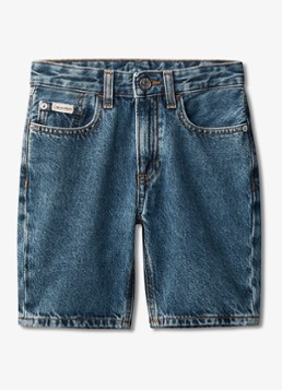 Calvin Klein Korte broek van denim met medium wassing in de kleur Indigo