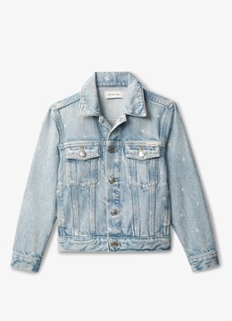 Calvin Klein Jongens Spijkerjas met logo in de kleur Indigo