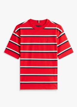 Tommy Hilfiger Jongens Essential T-shirt met streepprint in de kleur
