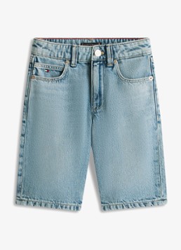 Tommy Hilfiger Jongens Korte broek van denim in de kleur Denim
