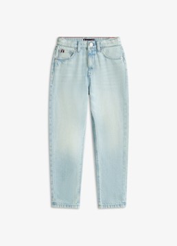 Tommy Hilfiger Jongens Straight leg jeans in katoenblend in de kleur Denim