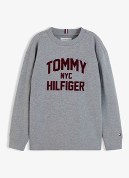 Tommy Hilfiger Longsleeve met logo in de kleur Grijs