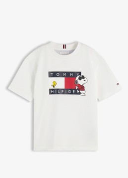 Tommy Hilfiger Meisjes Peanuts® T-shirt met logo in de kleur Wit