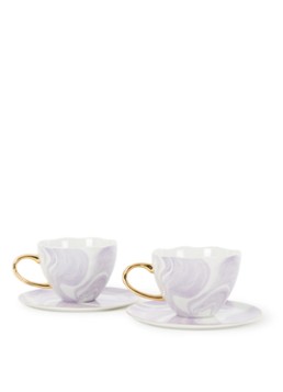 Urban Nature Culture Good Morning mok en schotel 35 cl set van 2 in geschenkdoos Violet - Deal