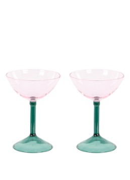 Urban Nature Culture Coupe champagneglas in set van 2 Roze - Deal