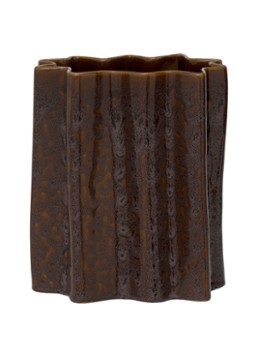 Urban Nature Culture Riff bloempot voor binnen 27 cm Bruin - Deal