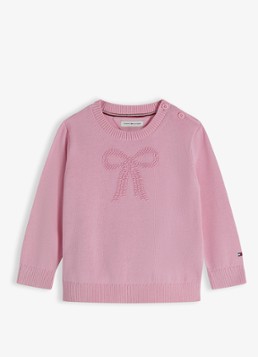 Tommy Hilfiger Meisjes Fijngebreide trui met structuur in de kleur Roze